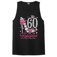 60th Birthday 60 & Fabulous Pink 60 Years Old Diamond Shoes PosiCharge Competitor Tank