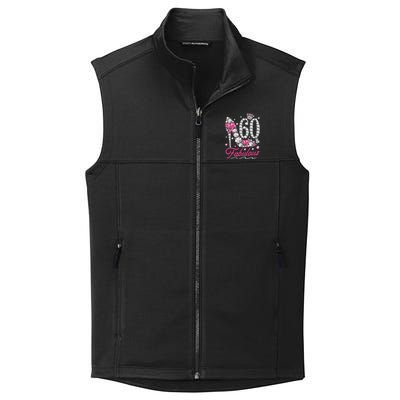 60th Birthday 60 & Fabulous Pink 60 Years Old Diamond Shoes Collective Smooth Fleece Vest