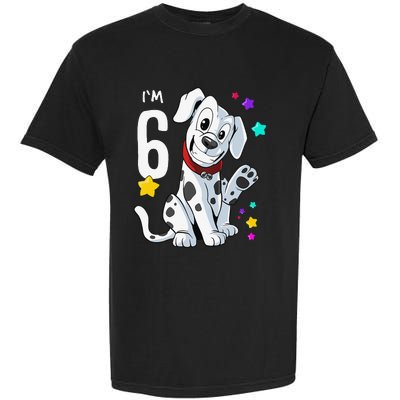 6th Birthday 6 Year Old Dalmatian Garment-Dyed Heavyweight T-Shirt