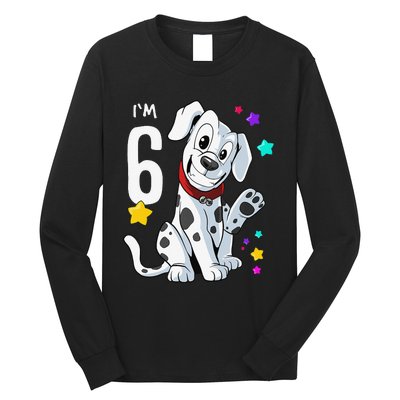 6th Birthday 6 Year Old Dalmatian Long Sleeve Shirt