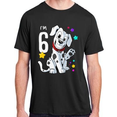 6th Birthday 6 Year Old Dalmatian Adult ChromaSoft Performance T-Shirt