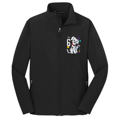 6th Birthday 6 Year Old Dalmatian Core Soft Shell Jacket