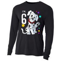 6th Birthday 6 Year Old Dalmatian Cooling Performance Long Sleeve Crew