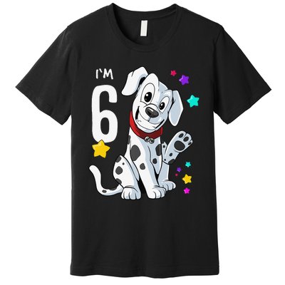 6th Birthday 6 Year Old Dalmatian Premium T-Shirt