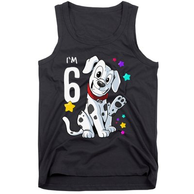 6th Birthday 6 Year Old Dalmatian Tank Top