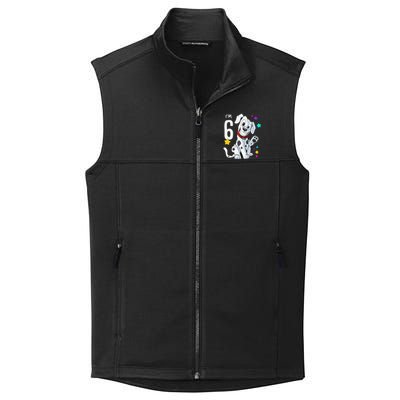 6th Birthday 6 Year Old Dalmatian Collective Smooth Fleece Vest