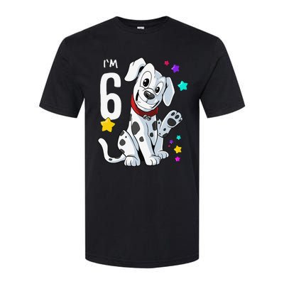 6th Birthday 6 Year Old Dalmatian Softstyle CVC T-Shirt