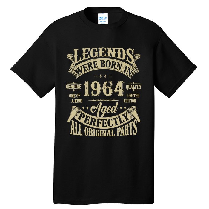 60th Birthday 60 Years Old Vintage Legends Born In 1964 Tall T-Shirt