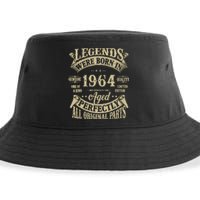 60th Birthday 60 Years Old Vintage Legends Born In 1964 Sustainable Bucket Hat