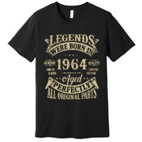 60th Birthday 60 Years Old Vintage Legends Born In 1964 Premium T-Shirt