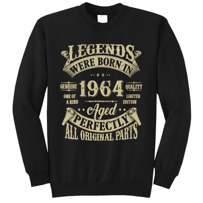 60th Birthday 60 Years Old Vintage Legends Born In 1964 Tall Sweatshirt