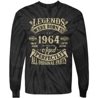 60th Birthday 60 Years Old Vintage Legends Born In 1964 Tie-Dye Long Sleeve Shirt