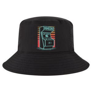 6th Birthday 6 Year Old Retro Gamer Level Up Unlocked Cool Comfort Performance Bucket Hat