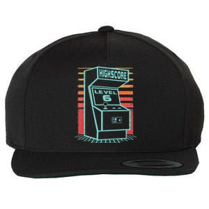 6th Birthday 6 Year Old Retro Gamer Level Up Unlocked Wool Snapback Cap