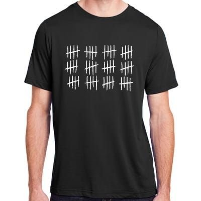 60th Birthday Anniversary 60 Tally Marks Adult ChromaSoft Performance T-Shirt