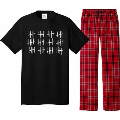 60th Birthday Anniversary 60 Tally Marks Pajama Set