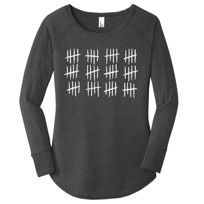 60th Birthday Anniversary 60 Tally Marks Women's Perfect Tri Tunic Long Sleeve Shirt