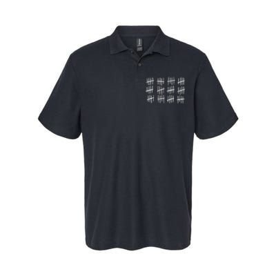 60th Birthday Anniversary 60 Tally Marks Softstyle Adult Sport Polo