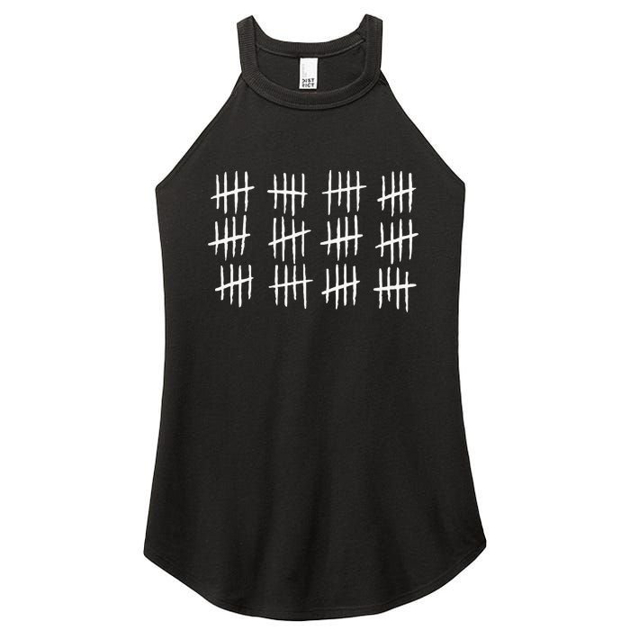 60th Birthday Anniversary 60 Tally Marks Women's Perfect Tri Rocker Tank