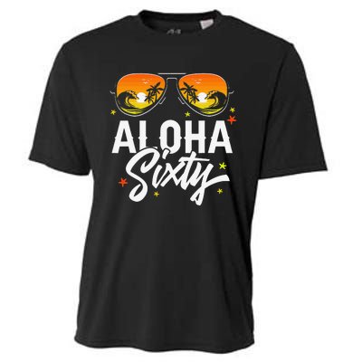 60th Birthday Aloha Beach Tropical Vacation Party Sunglasses Cooling Performance Crew T-Shirt