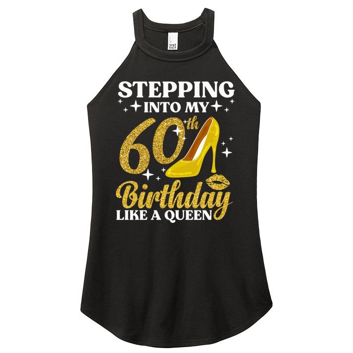 60th Birthday Art Ladies Girl Turning 60 Gag Idea Women's Perfect Tri Rocker Tank