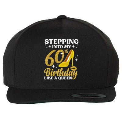 60th Birthday Art Ladies Girl Turning 60 Gag Idea Wool Snapback Cap