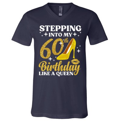 60th Birthday Art Ladies Girl Turning 60 Gag Idea V-Neck T-Shirt