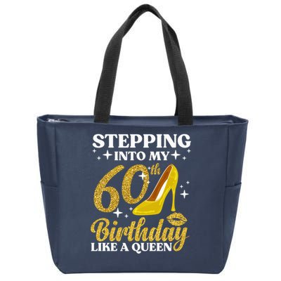 60th Birthday Art Ladies Girl Turning 60 Gag Idea Zip Tote Bag
