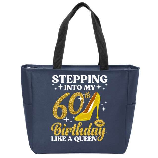 60th Birthday Art Ladies Girl Turning 60 Gag Idea Zip Tote Bag