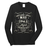 60th Birthday Awesome Since May 1963 60 Years Old Gift Long Sleeve Shirt