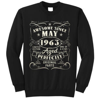 60th Birthday Awesome Since May 1963 60 Years Old Gift Sweatshirt