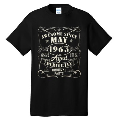 60th Birthday Awesome Since May 1963 60 Years Old Gift Tall T-Shirt