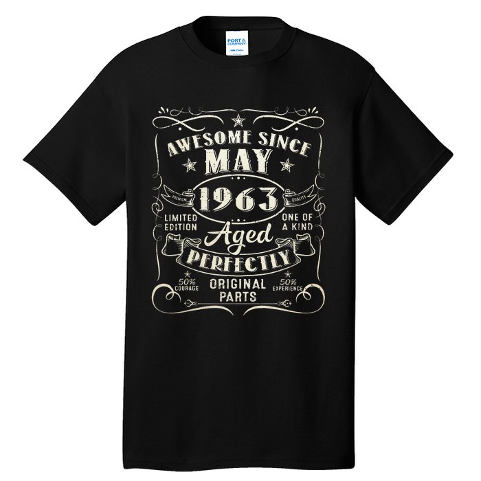 60th Birthday Awesome Since May 1963 60 Years Old Gift Tall T-Shirt