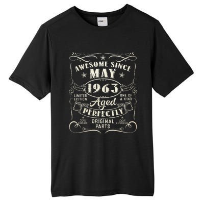 60th Birthday Awesome Since May 1963 60 Years Old Gift Tall Fusion ChromaSoft Performance T-Shirt