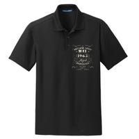 60th Birthday Awesome Since May 1963 60 Years Old Gift Dry Zone Grid Polo