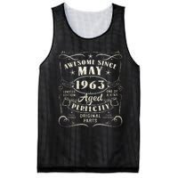 60th Birthday Awesome Since May 1963 60 Years Old Gift Mesh Reversible Basketball Jersey Tank