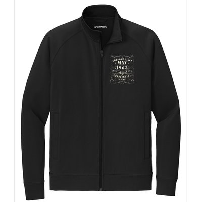 60th Birthday Awesome Since May 1963 60 Years Old Gift Stretch Full-Zip Cadet Jacket