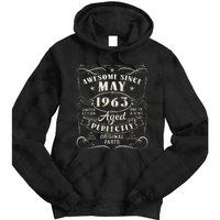 60th Birthday Awesome Since May 1963 60 Years Old Gift Tie Dye Hoodie