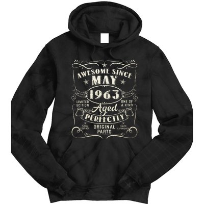 60th Birthday Awesome Since May 1963 60 Years Old Gift Tie Dye Hoodie