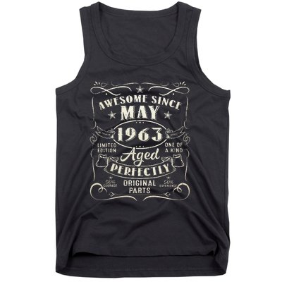 60th Birthday Awesome Since May 1963 60 Years Old Gift Tank Top