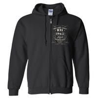 60th Birthday Awesome Since May 1963 60 Years Old Gift Full Zip Hoodie