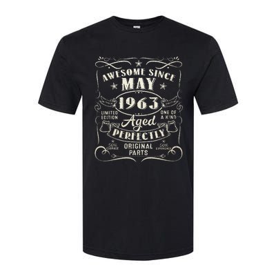 60th Birthday Awesome Since May 1963 60 Years Old Gift Softstyle CVC T-Shirt