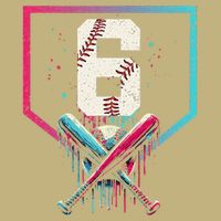 6th Birthday Baseball Home Plate Drip Ice Cream Sprinkle Gift Hoodie