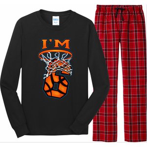 6th Birthday Basketball IM 6 Boy Girl 6th Birthday Long Sleeve Pajama Set