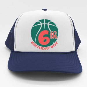 6th Birthday Boy Gift For Birthday Trucker Hat