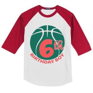 6th Birthday Boy Gift For Birthday Kids Colorblock Raglan Jersey