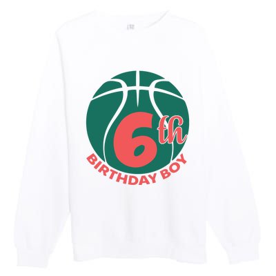 6th Birthday Boy Gift For Birthday Premium Crewneck Sweatshirt