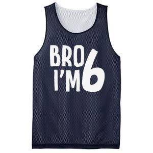 6th Birthday Boy Bro I’M 6 Year Old Six Bday Mesh Reversible Basketball Jersey Tank