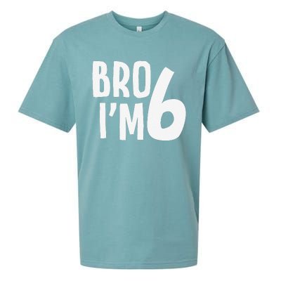 6th Birthday Boy Bro I’M 6 Year Old Six Bday Sueded Cloud Jersey T-Shirt