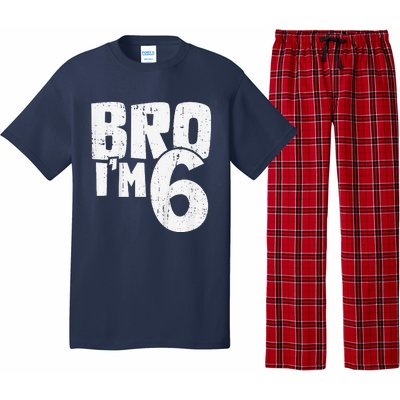 6th Birthday Boy Bro I’M 6 Year Old Pajama Set